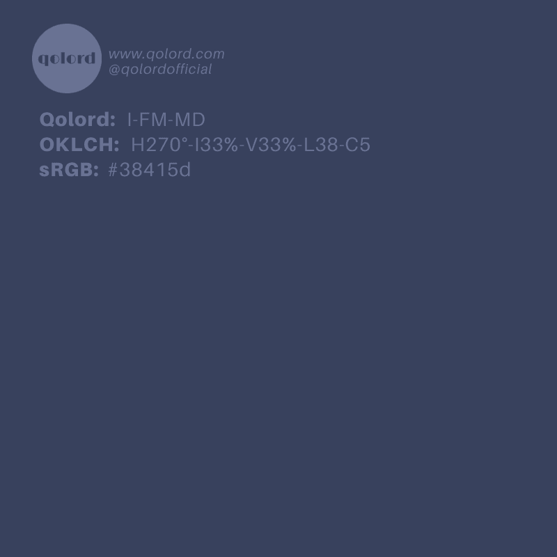 Medium-Dark Fully-Muted Indigo | I-FM-MD