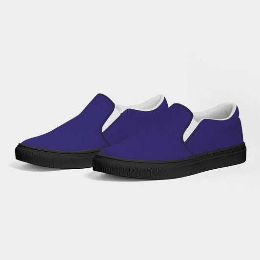Indigo Women's Slip-On Canvas Sneakers (PUI2-CL-DE) - Side 3