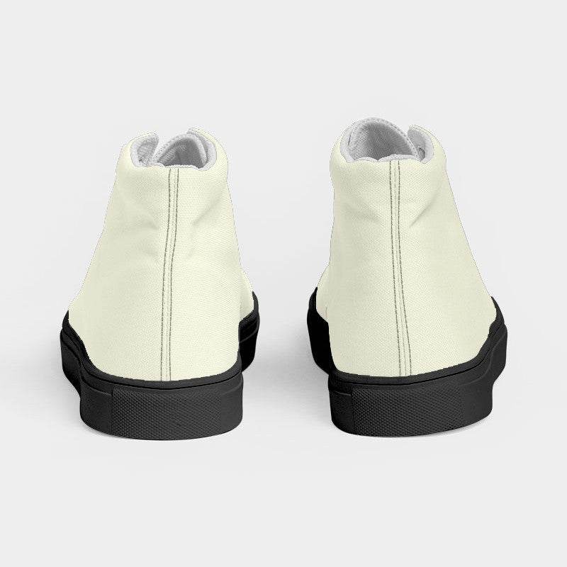 Ivory Men's High-Top Canvas Sneakers (LY2-NE-LI) - Back