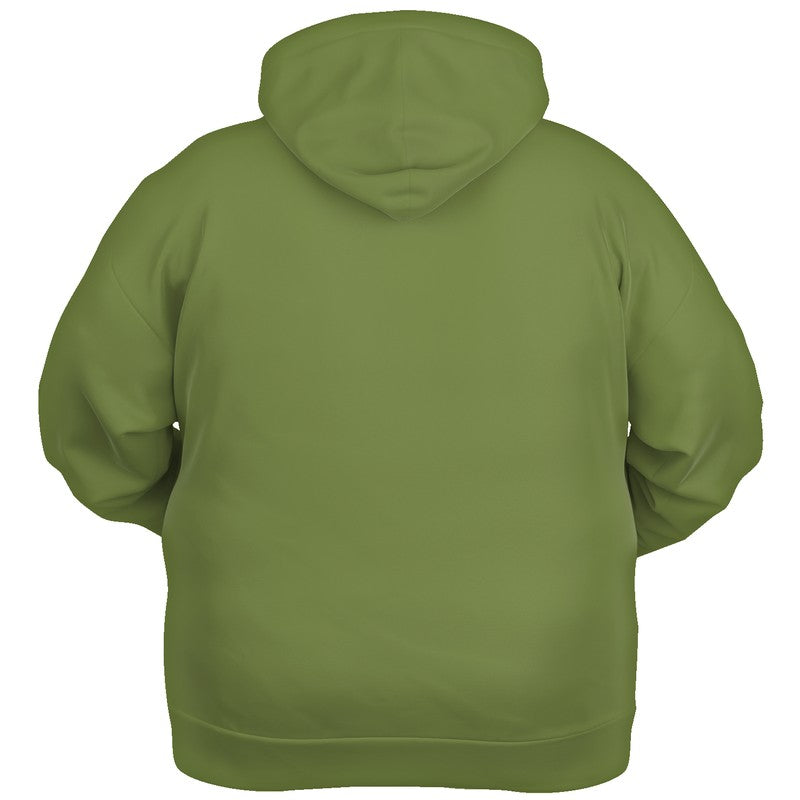 Khaki Green Hoodie PLUS (L-MU-MD) - Ghost Back PLUS