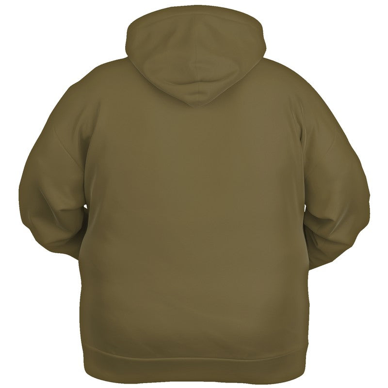 Khaki Olive Hoodie PLUS (Y-FM-MD) - Ghost Back PLUS