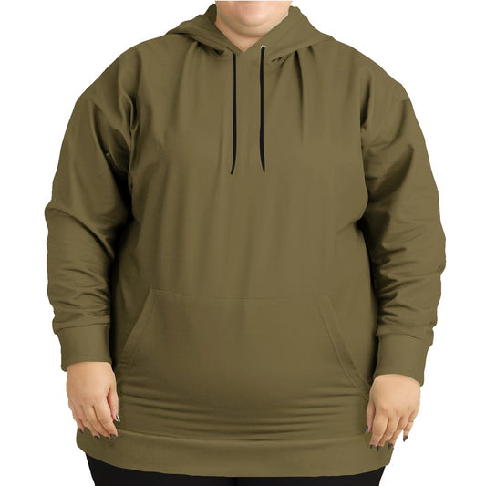 Khaki Olive Hoodie PLUS (Y-FM-MD) - Woman Front PLUS