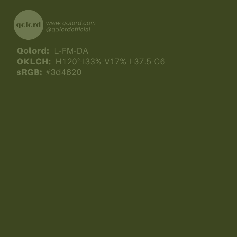 Dark Fully-Muted Lime | L-FM-DA