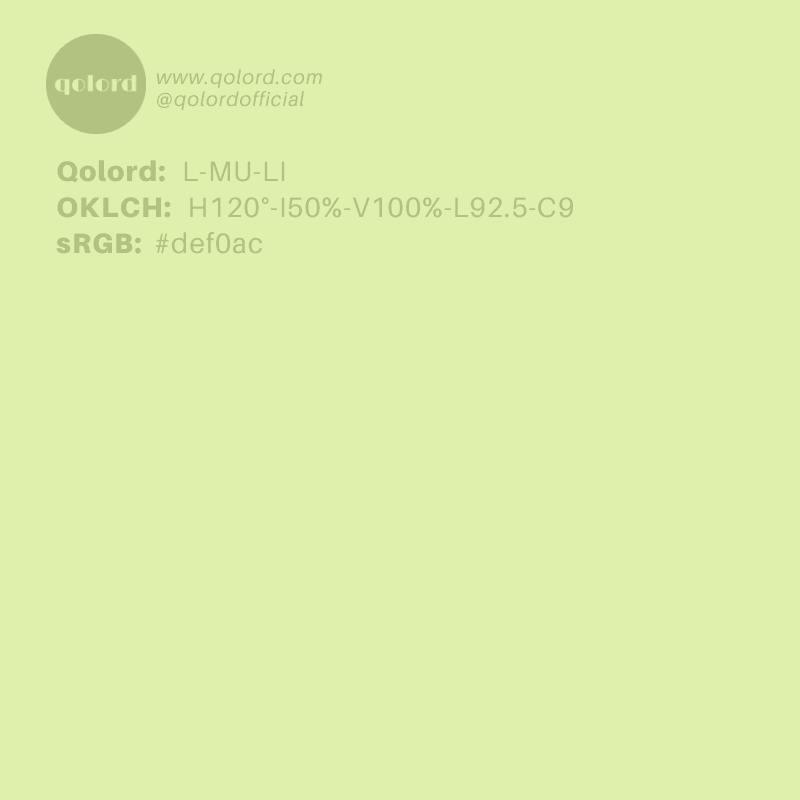 Light Muted Lime | L-MU-LI