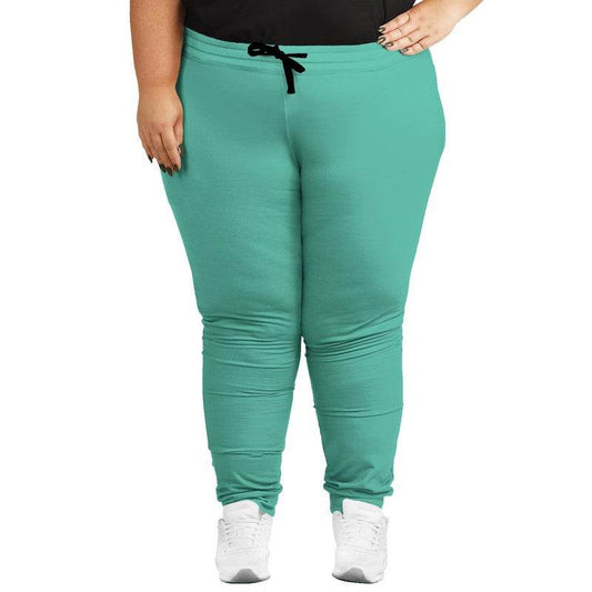 Light Clear Blue-Green Joggers PLUS (BG-CL-LI) - Woman Front PLUS