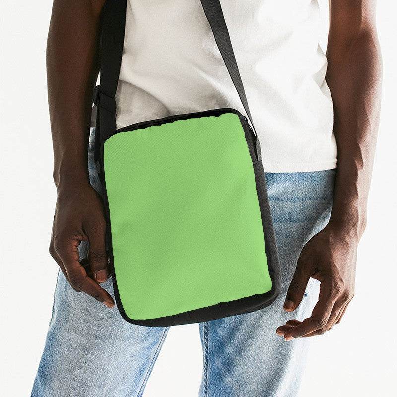 Light Clear Lime Messenger Pouch (GL2-CL-LI) - Man Front CloseUp