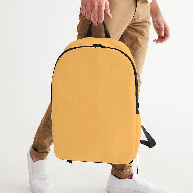 Light Clear Orange Waterproof Backpack (YO2-CL-LI) - Man Holding CloseUp