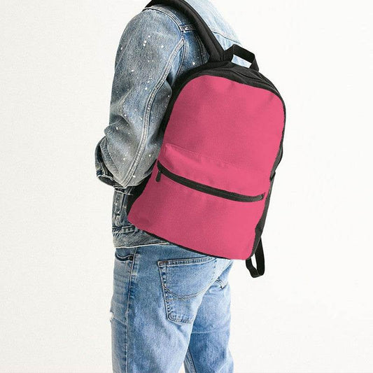 Light Clear Pink Canvas Backpack (RPI3-CL-LI) - Man Back CloseUp