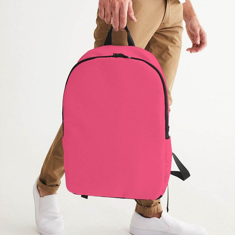 Light Clear Pink Waterproof Backpack (RPI3-CL-LI) - Man Holding CloseUp