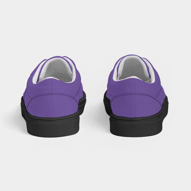 Light Clear Purple Men's Canvas Sneakers (PU-CL-LI) - Back