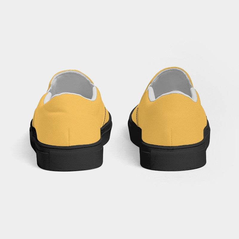 Light Clear Yellow Women's Slip-On Canvas Sneakers (YO1-CL-LI) - Back