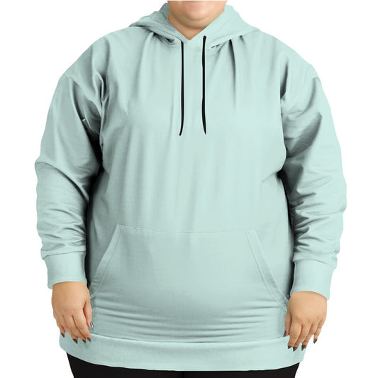 Light Fully-Muted Blue-Green Hoodie PLUS (BG-FM-LI) - Woman Front PLUS