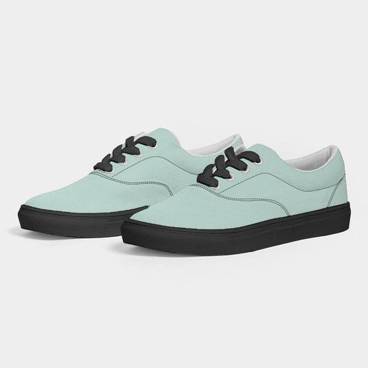 Light Fully-Muted Blue-Green Men's Canvas Sneakers (BG-FM-LI) - Side 3