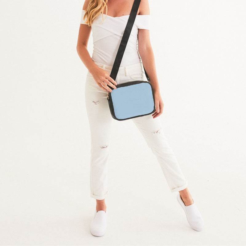 Light Fully-Muted Blue Crossbody Bag (B-FM-LI) - Woman Front