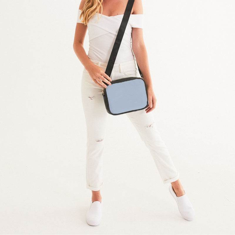 Light Fully-Muted Blue Crossbody Bag (IB2-FM-LI) - Woman Front