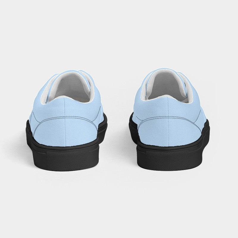 Light Fully-Muted Blue Men's Canvas Sneakers (B-FM-LI) - Back