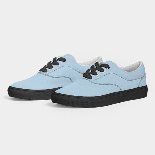 Light Fully-Muted Blue Women's Canvas Sneakers (B-FM-LI) - Side 3