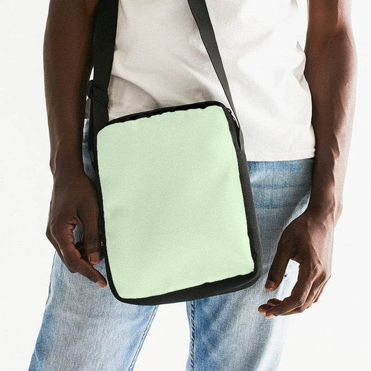 Light Fully-Muted Lime Messenger Pouch (GL2-FM-LI) - Man Front CloseUp