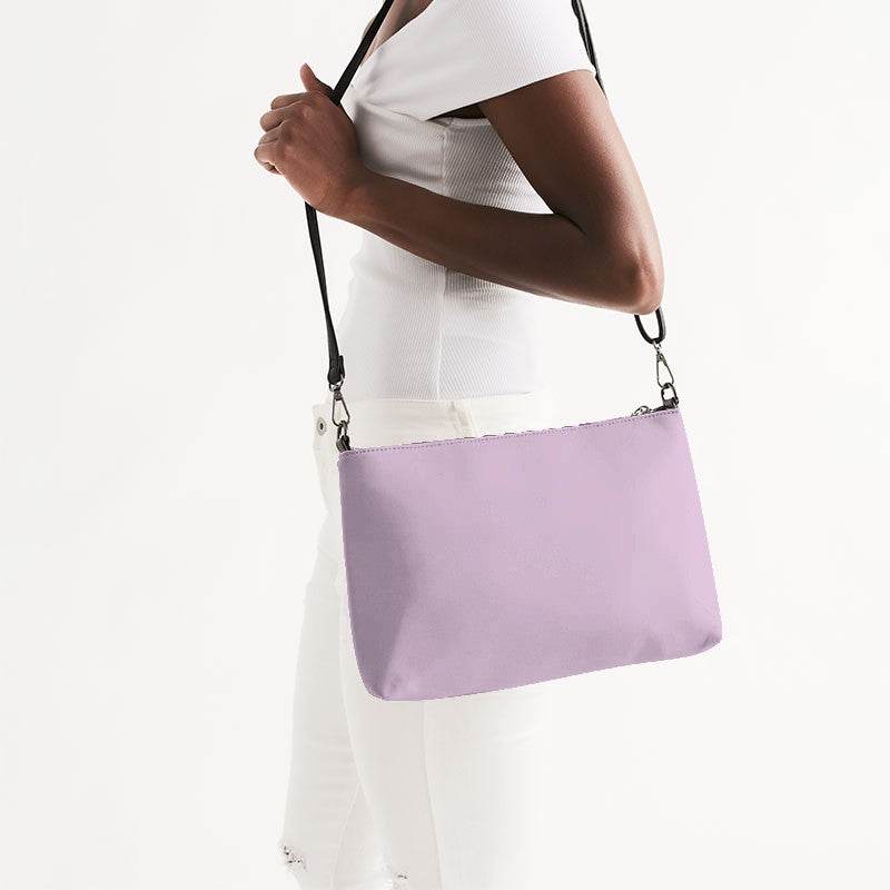 Light Fully-Muted Magenta Zip Pouch (M-FM-LI) - Side CloseUp