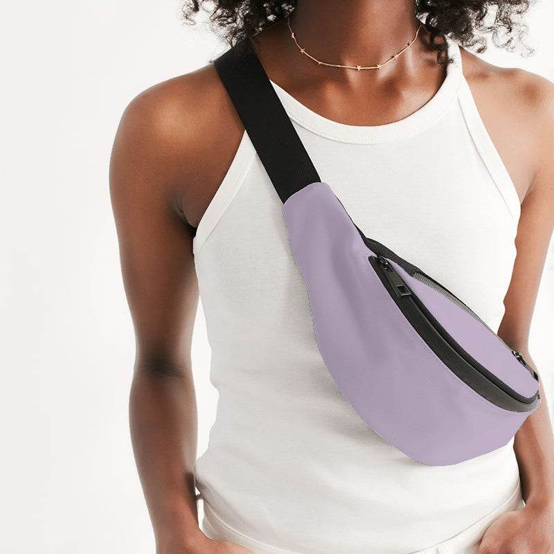 Light Fully-Muted Purple Belt Bag (MPU2-FM-LI) - Woman Front CloseUp