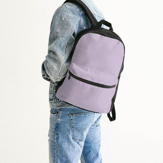 Light Fully-Muted Purple Canvas Backpack (MPU2-FM-LI) - Man Back CloseUp