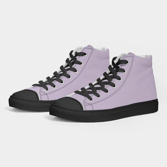 Light Fully-Muted Purple Women's High-Top Canvas Sneakers (MPU2-FM-LI) - Side 3