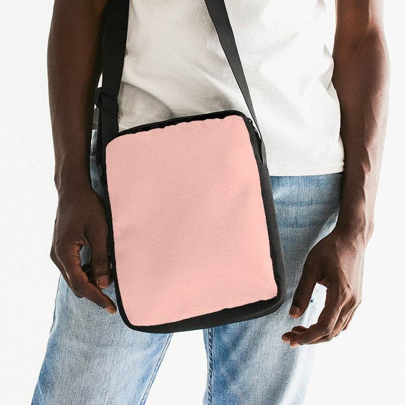 Light Fully-Muted Red Messenger Pouch (R-FM-LI) - Man Front CloseUp