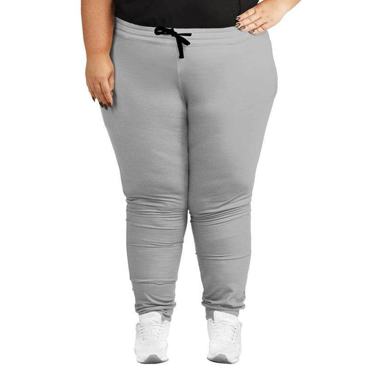 Light Gray Joggers PLUS (N-FN-LG) - Woman Front PLUS