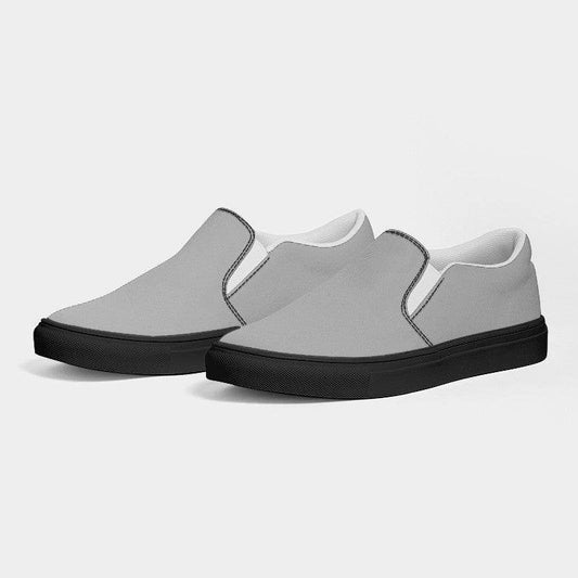 Light Gray Women's Slip-On Canvas Sneakers (N-FN-LG) - Side 3