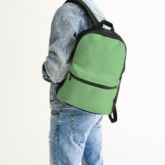 Light Green Canvas Backpack (GL1-ME-LI) - Man Back CloseUp
