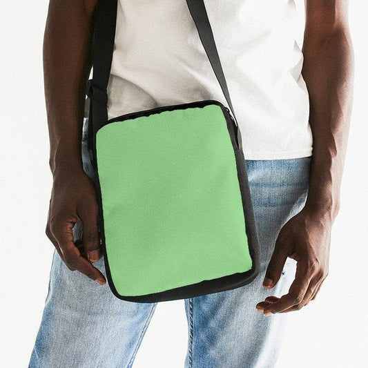 Light Green Messenger Pouch (GL1-ME-LI) - Man Front CloseUp