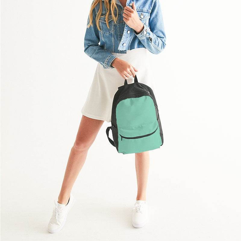 Light Medium Blue-Green Canvas Backpack (BGG1-ME-LI) - Woman