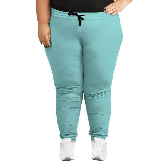 Light Medium Blue-Green Joggers PLUS (CBG2-ME-LI) - Woman Front PLUS