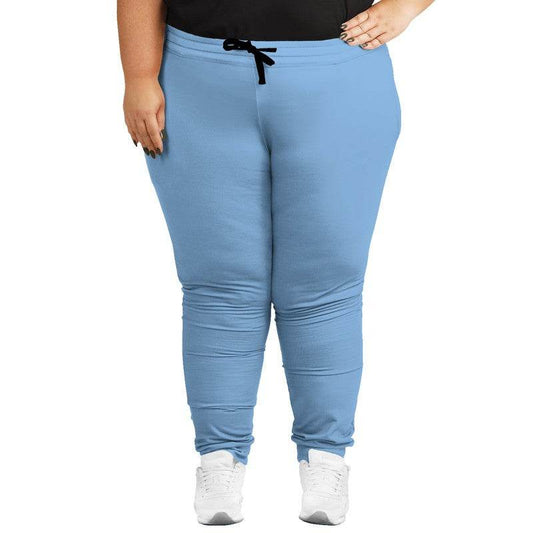 Light Medium Blue Joggers PLUS (IB3-ME-LI) - Woman Front PLUS
