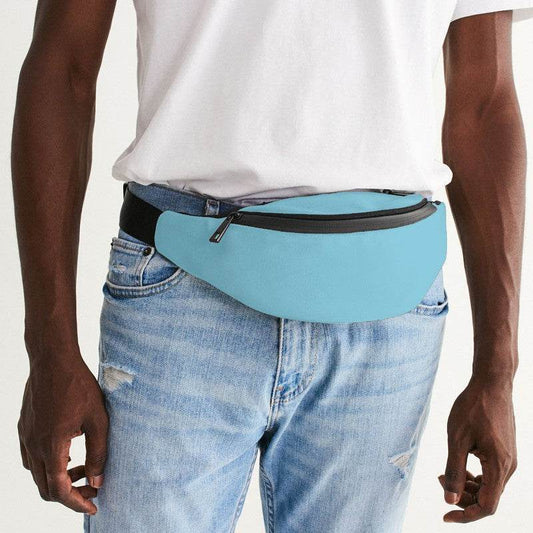 Light Medium Cyan Belt Bag (BC3-ME-LI) - Man Front CloseUp