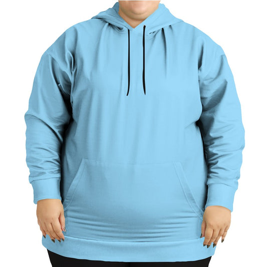 Light Medium Cyan Hoodie PLUS (BC1-ME-LI) - Woman Front PLUS