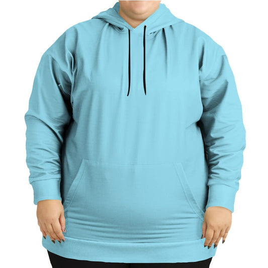 Light Medium Cyan Hoodie PLUS (BC3-ME-LI) - Woman Front PLUS