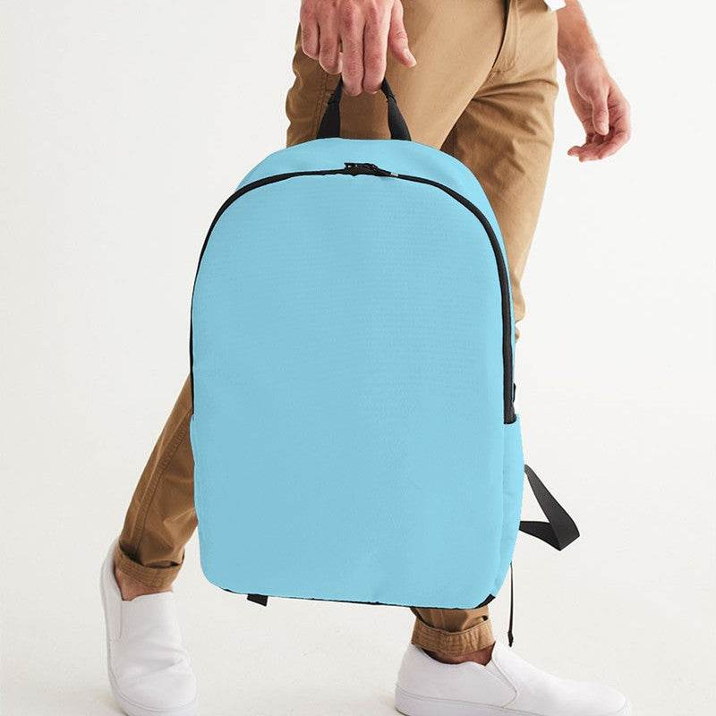 Light Medium Cyan Waterproof Backpack (BC3-ME-LI) - Man Holding CloseUp