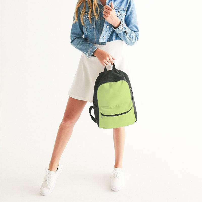 Light Medium Lime Canvas Backpack (L-ME-LI) - Woman