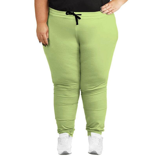 Light Medium Lime Joggers PLUS (L-ME-LI) - Woman Front PLUS