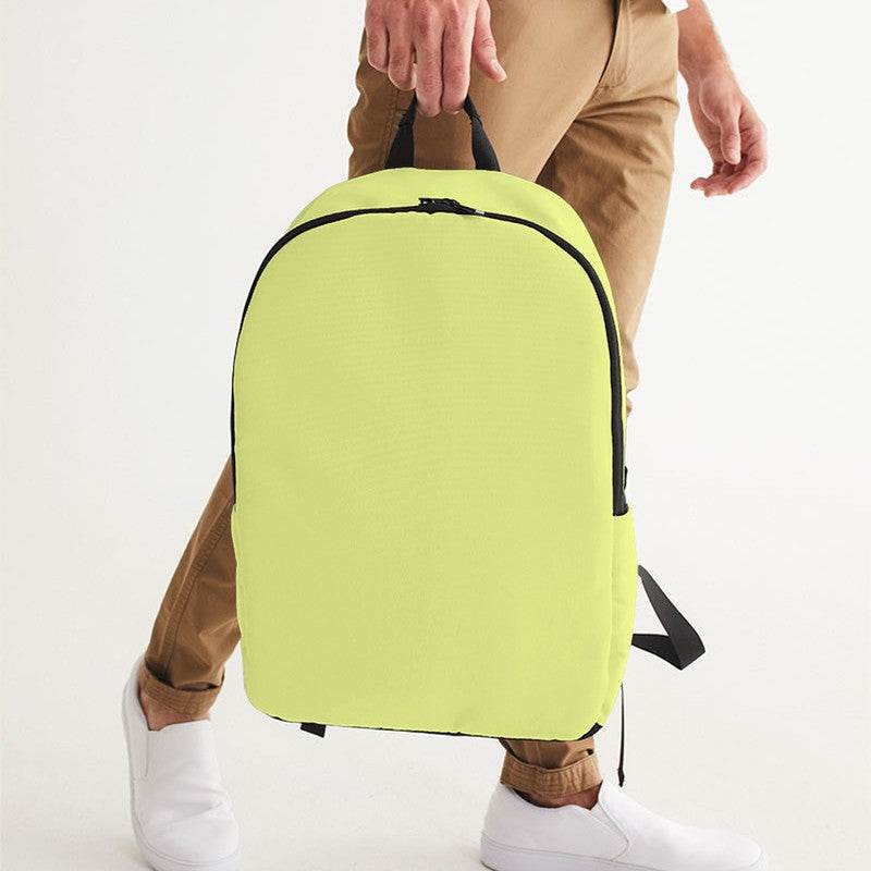 Light Medium Lime Waterproof Backpack (LY1-ME-LI) - Man Holding CloseUp
