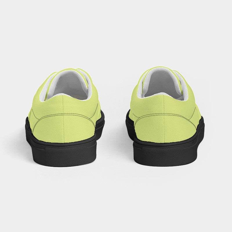 Light Medium Lime Women's Canvas Sneakers (LY1-ME-LI) - Back