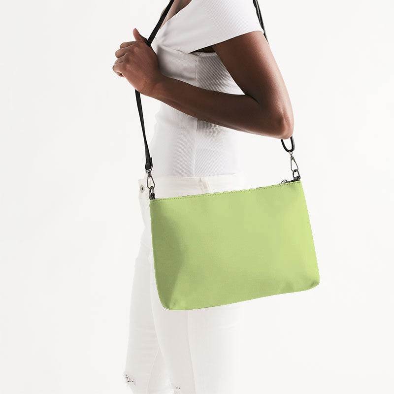 Light Medium Lime Zip Pouch (L-ME-LI) - Side CloseUp