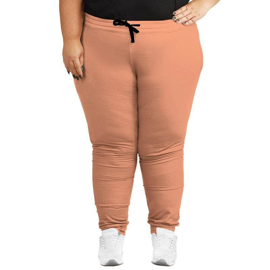 Light Medium Orange Joggers PLUS (OR2-ME-LI) - Woman Front PLUS