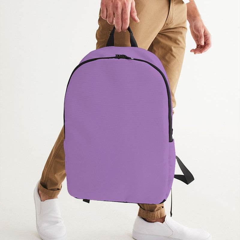 Light Medium Purple Waterproof Backpack (MPU2-ME-LI) - Man Holding CloseUp