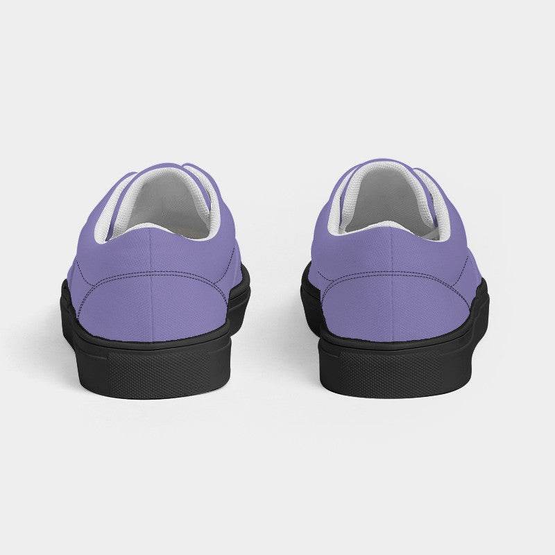 Light Medium Purple Women's Canvas Sneakers (PUI1-ME-LI) - Back