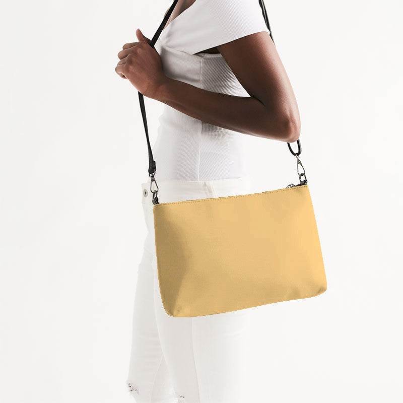 Light Medium Yellow Zip Pouch (YO1-ME-LI) - Side CloseUp