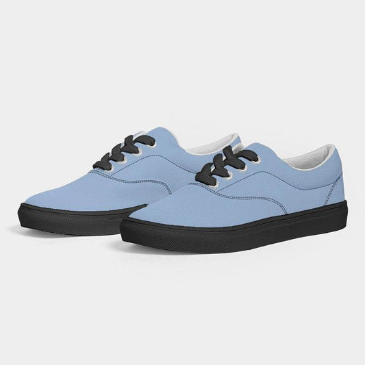 Light Muted Blue Men's Canvas Sneakers (IB2-MU-LI) - Side 3