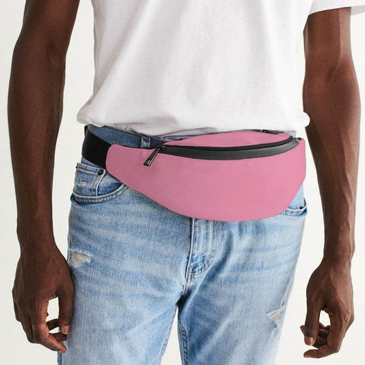 Light Muted Pink Belt Bag (PI-MU-LI) - Man Front CloseUp