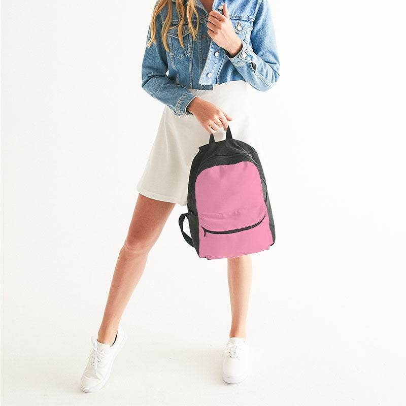 Light Muted Pink Canvas Backpack (PI-MU-LI) - Woman